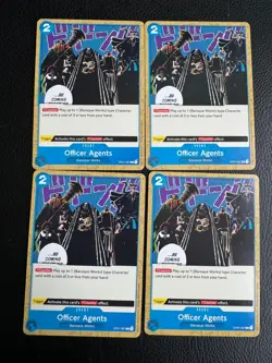 x4 One Piece TCG - Officer Agents - OP01-087 - NM - Playset Romance Dawn - Image 1