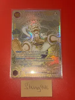 One Piece CCG Monkey.D.Luffy 3rd Anniversary Gold OP05-119 - Image 4