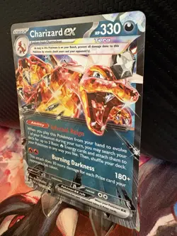 Charizard ex 054/091 Paldean Fates Tera Dark Holo Pokemon Card NM - Image 2