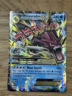 Pokemon M Gyarados EX Ultra Rare Full Art Holo Card 27/122 Breakpoint Set - Image 1