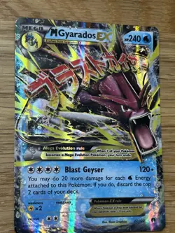 Pokemon M Gyarados EX Ultra Rare Full Art Holo Card 27/122 Breakpoint Set - Image 2