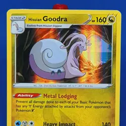 Goodra Holo Rare 134/196 Lost Origin Hisuian Pokemon Card Tcg Ccg 2022 - Image 3