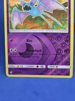 Zubat Reverse Holo 64/214 Unbroken Bonds Pokemon Card Tcg Ccg 2019 - Image 4