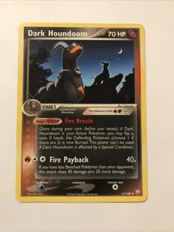 Dark Houndoom 37/109 Uncommon Team Rocket Returns 2004 Pokemon Card NM - Image 1