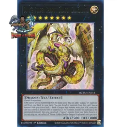 Yugioh 1x Divine Golden Shadow Dragon Dragluxion MZTM-EN014 Ultra Rare 1st Ed NM - Image 1