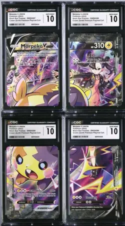 POKEMON CGC 10 GEM MINT MORPEKO V-UNION #287 #288 #289 #290 CROWN ZENITH - Image 1