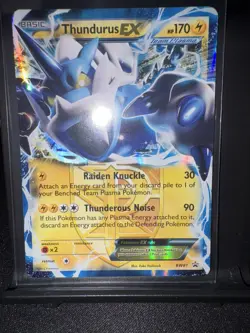Pokemon TCG - Thundurus EX - BW81 - Ultra Rare B&W Black Star Promo - Image 1