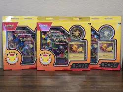 LOT OF 3 - TCG Pokemon Day 2026 Collection Boxes - Factory Sealed - Pikachu Coin - Image 1