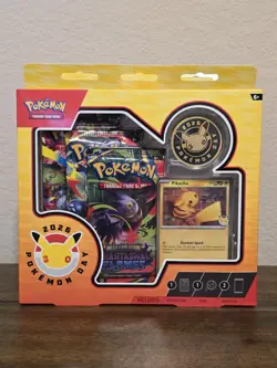 LOT OF 3 - TCG Pokemon Day 2026 Collection Boxes - Factory Sealed - Pikachu Coin - Image 3