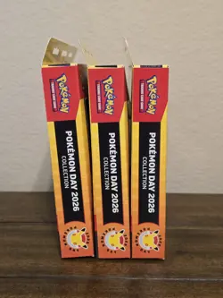 LOT OF 3 - TCG Pokemon Day 2026 Collection Boxes - Factory Sealed - Pikachu Coin - Image 5