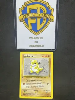 POKEMON SET BASE 1° EDIZIONE SANDSHREW COMUNE 62/102 NM - Image 1