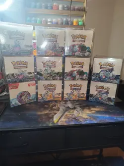 Pokemon TCG Sealed Booster Box Lot 9 Boxes Obsidian Flames Paradox Rift More - Image 1
