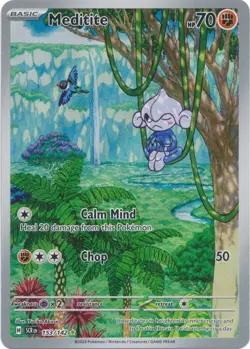 Meditite - 153/142 Illustration Rare Stellar Crown Pokemon TCG - Image 1