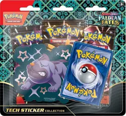 Pokemon TCG Paldean Fates Tech Sticker Collection Maschiff + Greavard 🔥2 PACK🔥 - Image 4