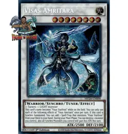 Yugioh! 1x Visas Amritara MP24-EN098 Prismatic Secret Rare 1st Ed NM - Image 1