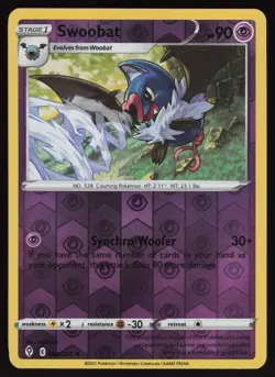 Swoobat 069/203 Uncommon Evolving Skies Pokemon Reverse Holo Near Mint - Image 1