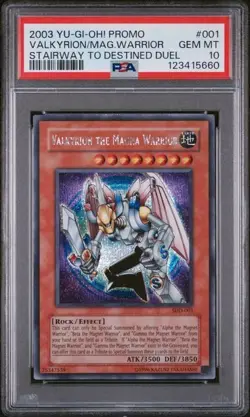 2003 Yu-Gi-Oh! Valkyrion the Magna Warrior SDD-001 Secret Rare Promo PSA 10 GEM - Image 1