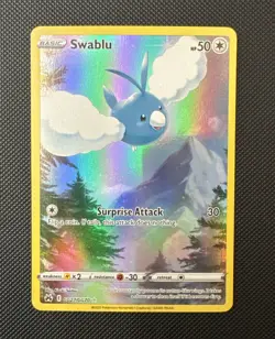 Pokemon TCG: Swablu #GG27/GG70 Crown Zenith Galarian Gallery Ultra Rare Holo - Image 1