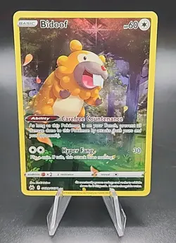 Pokemon Bidoof GG29 Sword & Shield Crown Zenith Galarian Gallery Ultra Rare - Image 1