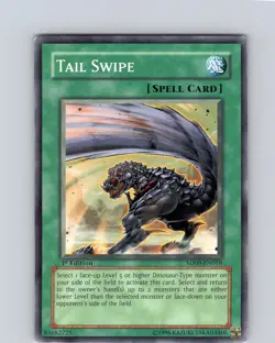 Yu-Gi-Oh TCG Tail Swipe SD09-EN018 1st Edition Common Card LP-NM - Image 1