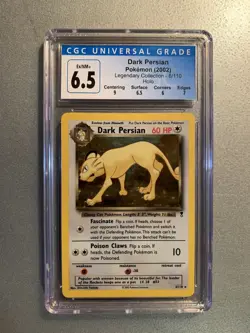 Dark Persian 6/110 Holo Rare CGC 6.5 English Pokemon Legendary Collection 2002 - Image 1