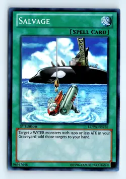 Yu-Gi-Uh Salvage #LCYW-EN276 Legendary Collection 3 Yugis World tcg 1st edLP - Image 1