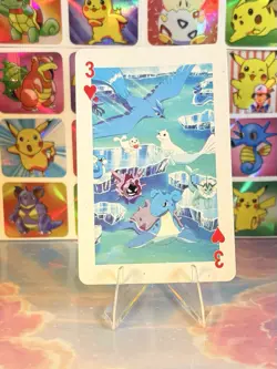 Pikachu Pokemon Vintage Playing Poker Card Charizard Nintendo - Prism Holo Back - Image 1