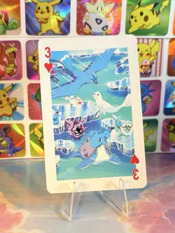 Pikachu Pokemon Vintage Playing Poker Card Charizard Nintendo - Prism Holo Back - Image 3