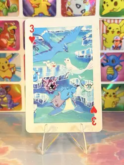 Pikachu Pokemon Vintage Playing Poker Card Charizard Nintendo - Prism Holo Back - Image 4