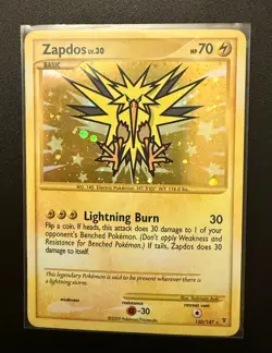 Zapdos 150/147 Platinum Supreme Victors Pokemon Card Holo Foil Secret Rare MP 15 - Image 1