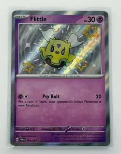 Pokemon Flittle 164/091 Shiny Rare Holo SV: Paldean Fates Basic Card - Image 1