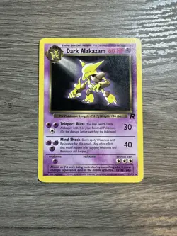 Dark Alakazam Pokemon TCG WOTC Team Rocket NON- Holo Rare Card 18/82 - Image 1