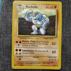 Machoke 49/130 - VINTAGE WOTC Pokemon Card - BASE SET 2 - NM/M - Image 1