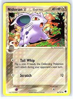 Nidoran F 56/101 Dragon Frontiers NM/LP Pokemon Card - Image 1