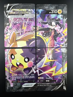 Pokemon Morpeko V-Union 4 Card Set SWSH287 SWSH288 SWSH289 SWSH290 Promo NM - Image 3
