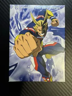 Dragon Shield 100 Standard Card Sleeves Matte My Hero Academia All Might Punch - Image 1