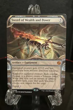 Sword of Wealth and Power Showcase MTG Outlaws of Thunder Junction OTJ Regular - Image 1