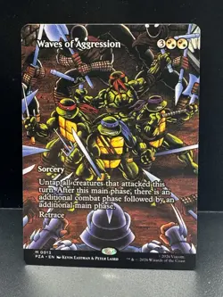 MTG TMT - Waves of Aggression (Borderless Foil) - 0013 - Mythic - Image 1