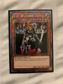 Yugioh D.D. Warrior Lady RA03-EN129 Platinum Secret Rare NM 1st Edition - Image 1