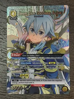 Sinon (Sun Goddess, Solus) (025) (SR*) - UE07BT: Sword Art Online - Union Arena - Image 1