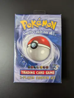 Mint Factory Sealed 2-Player Starter Set Deck Hangtag Pokemon TCG Base Set 1999 - Image 1