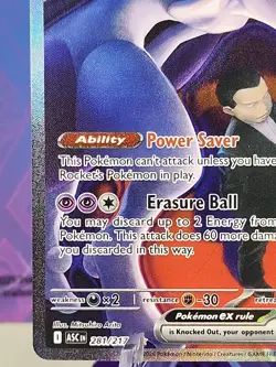 Pokemon TCG Team Rockets Mewtwo EX SIR 281/217 - Image 5