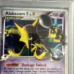 Pokemon Alakazam 4 Lv.X Rising Rivals Holo Ultra Rare #103 PSA 8 - slab scratch - Image 2