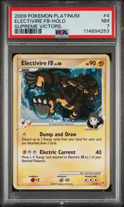 2009 POKEMON PLATINUM SUPREME VICTORS #4 ELECTIVIRE FB-HOLO PSA 7 - Image 1