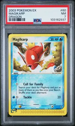 2003 POKEMON EX DRAGON #60 MAGIKARP PSA 7 - Image 1