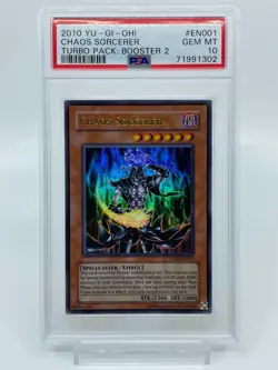 YU-GI-OH! yugioh Chaos Sorcerer TU02-EN001 Ultra Rare PSA10 - Image 1