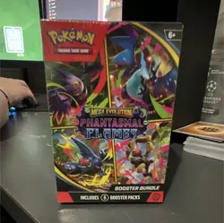 Pokemon TCG Phantasmal Flames Mega Evolution Booster Bundle Box 6 Packs - Image 1
