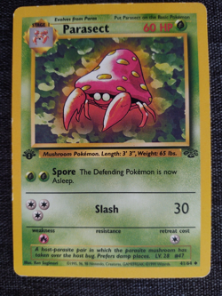 POKEMON Parasect 41/64 Jungle Set Unlimited Uncommon, NM Condition 1sr Ed. - Image 1