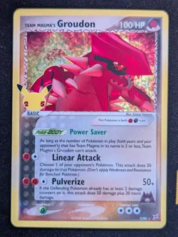 Team Magma's Groudon 9/95 Celebrations: Classic Collection Pokemon NM Holo - Image 1