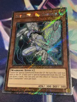 Yu-Gi-Oh! TCG Destiny HERO - Disk Commander RA03-EN176 Platinum Secret Rare NM/M - Image 1